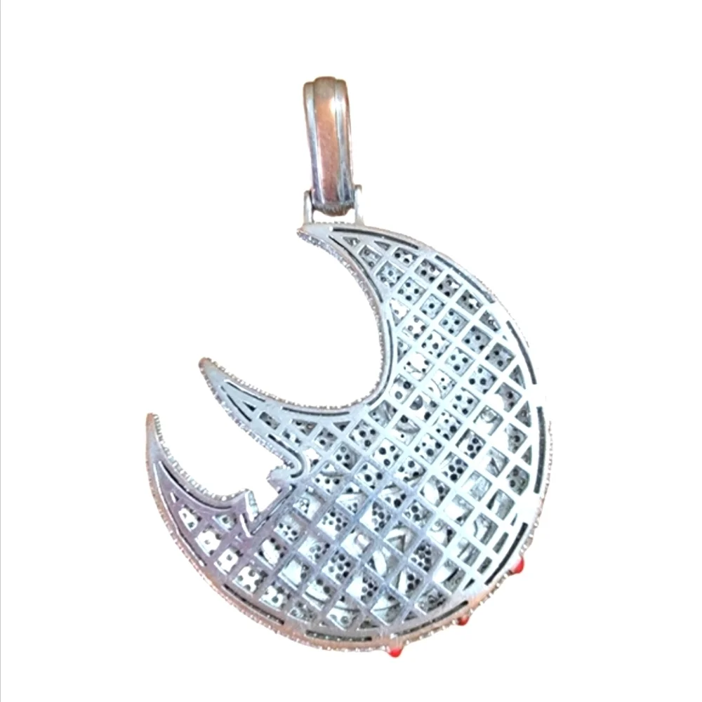 Iced Out Blood Moon Hip Hop Pendant